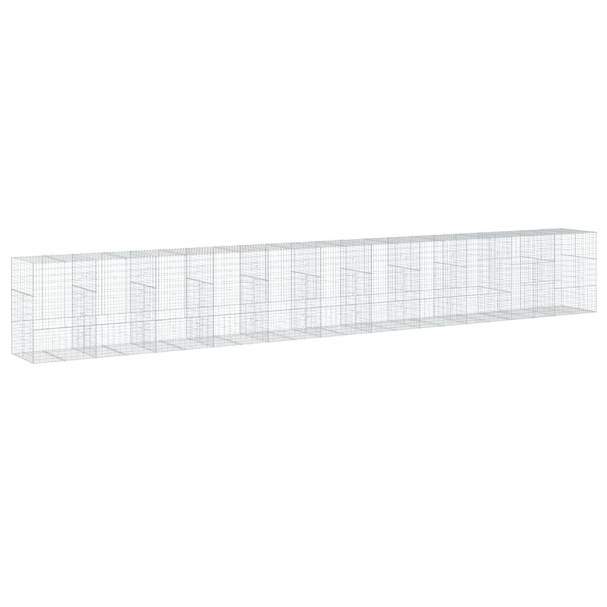 vidaXL Συρματοκιβώτιο με Κάλυμμα 1100x100x150 εκ. Γαλβανισμένο Χάλυβα