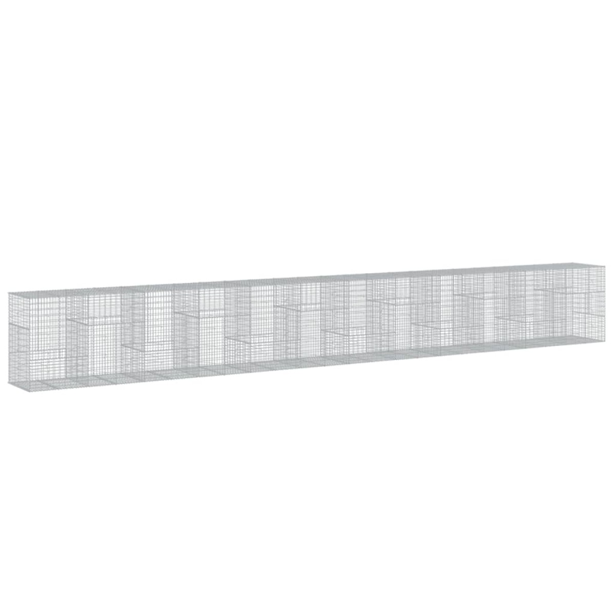 vidaXL Συρματοκιβώτιο με Κάλυμμα 1200x100x150 εκ. Γαλβανισμένο Χάλυβα
