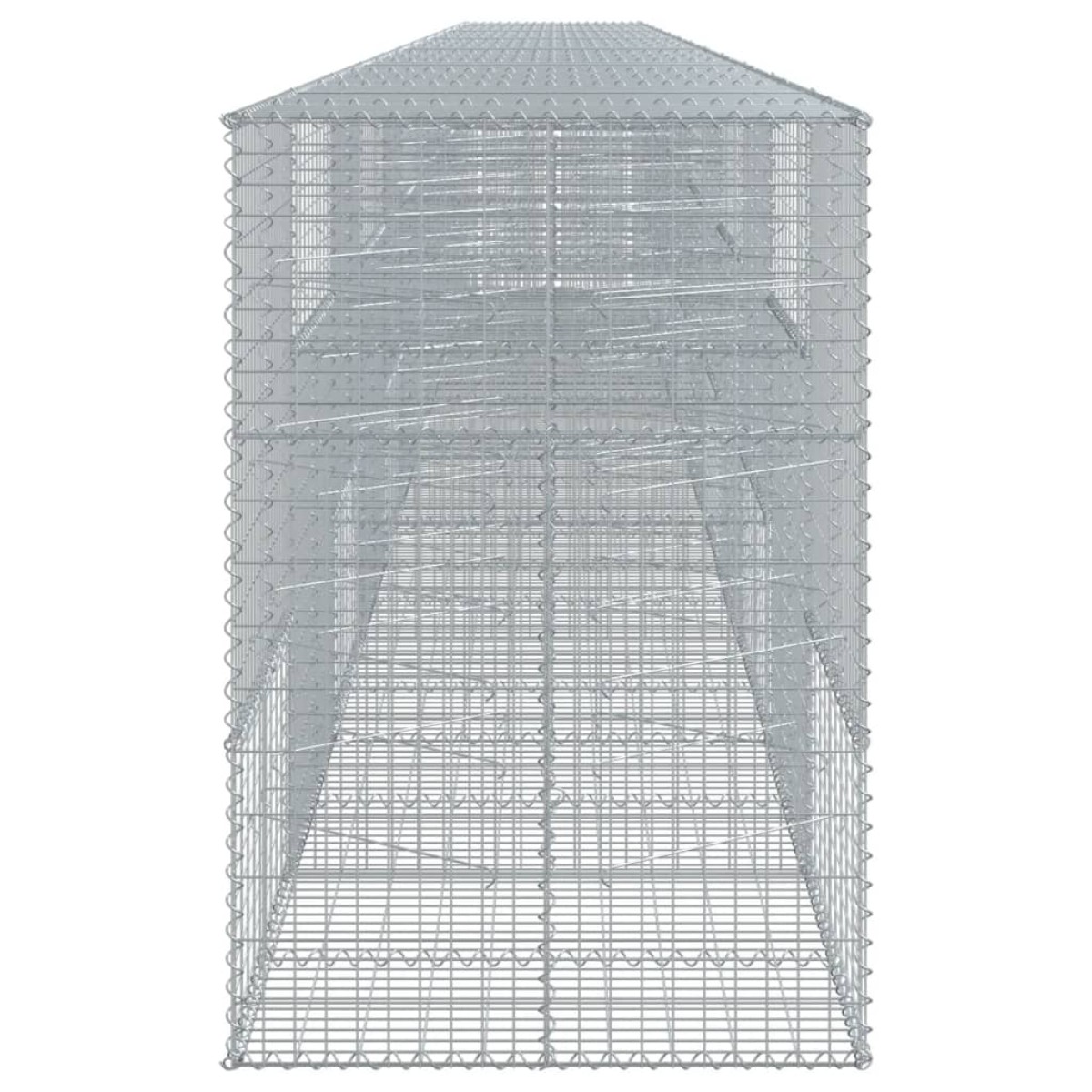 vidaXL Συρματοκιβώτιο με Κάλυμμα 1200x100x150 εκ. Γαλβανισμένο Χάλυβα