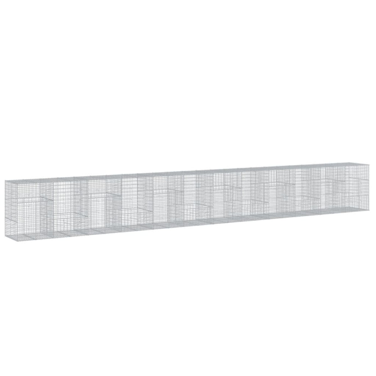 vidaXL Συρματοκιβώτιο με Κάλυμμα 1200x100x150 εκ. Γαλβανισμένο Χάλυβα