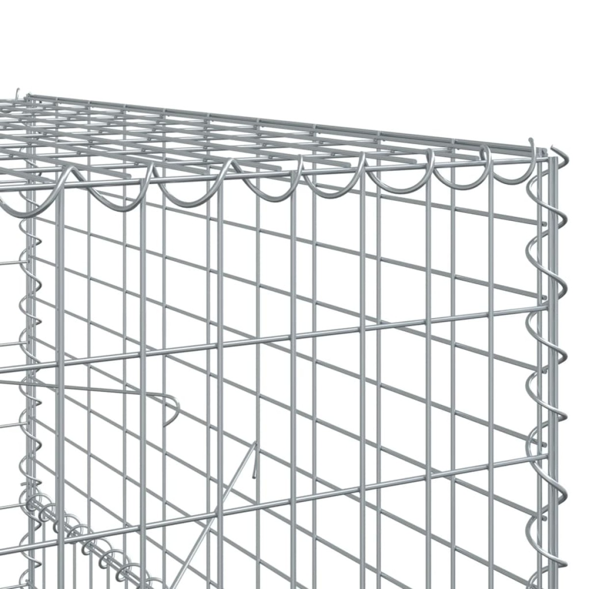 vidaXL Συρματοκιβώτιο με Κάλυμμα 1200x100x150 εκ. Γαλβανισμένο Χάλυβα