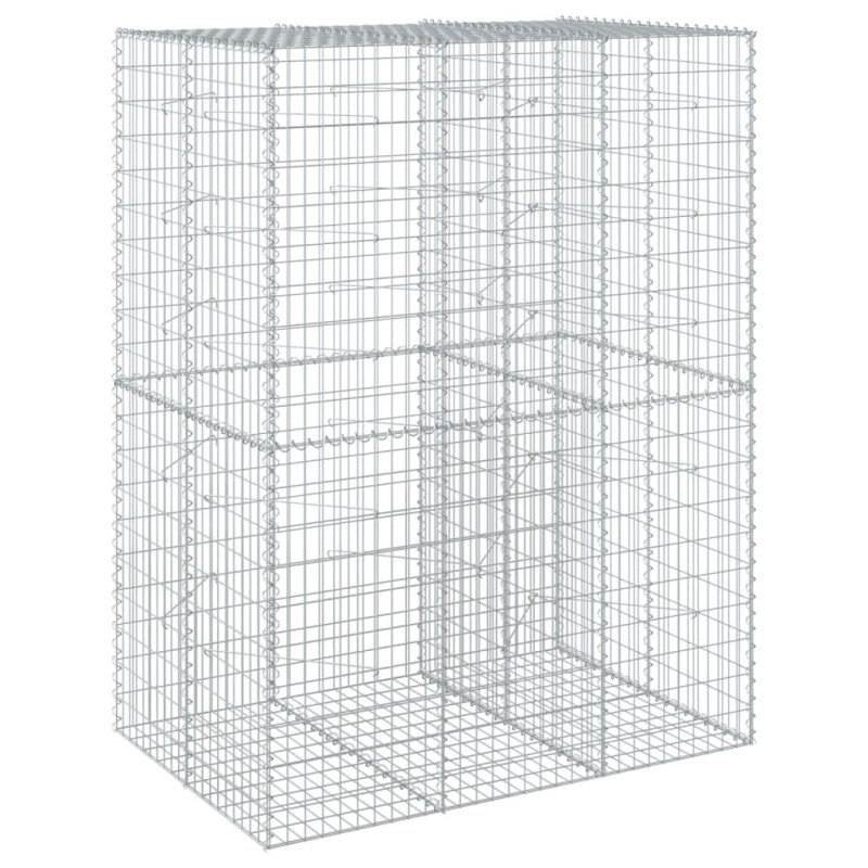 vidaXL Συρματοκιβώτιο με Κάλυμμα 150x100x200εκ από Γαλβανισμένο Χάλυβα