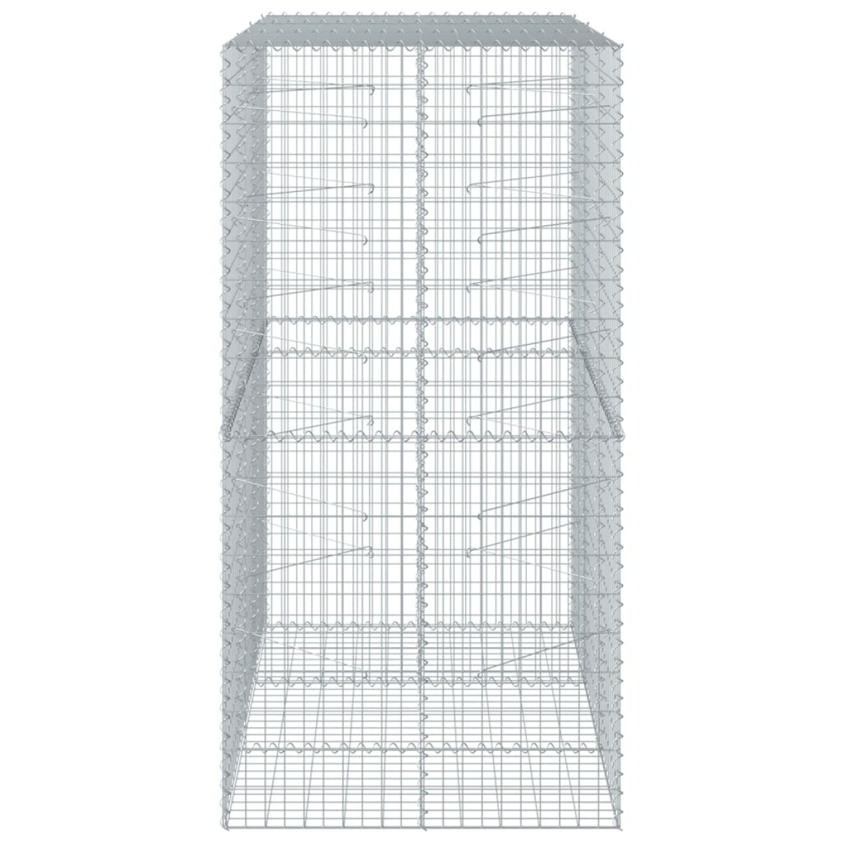 vidaXL Συρματοκιβώτιο με Κάλυμμα 150x100x200εκ από Γαλβανισμένο Χάλυβα