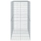 vidaXL Συρματοκιβώτιο με Κάλυμμα 200x100x200εκ από Γαλβανισμένο Χάλυβα