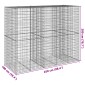 vidaXL Συρματοκιβώτιο με Κάλυμμα 250x100x200εκ από Γαλβανισμένο Χάλυβα