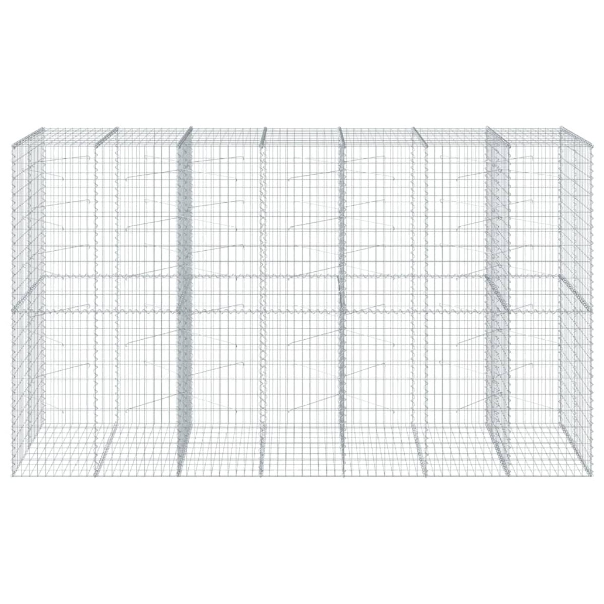 vidaXL Συρματοκιβώτιο με Κάλυμμα 350x100x200εκ από Γαλβανισμένο Χάλυβα