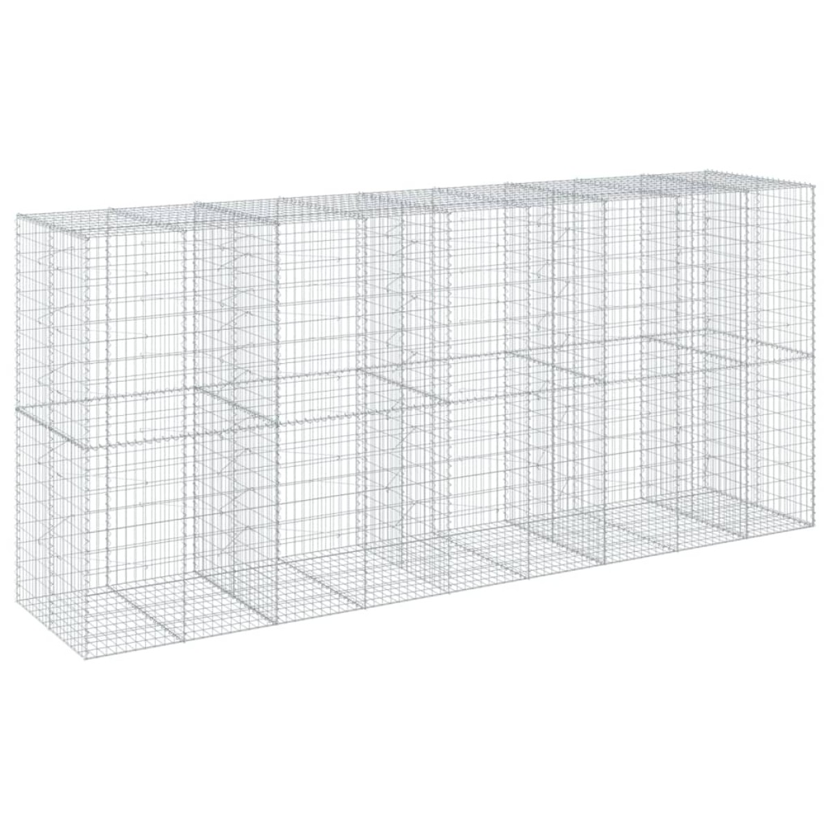 vidaXL Συρματοκιβώτιο με Κάλυμμα 450x100x200εκ από Γαλβανισμένο Χάλυβα