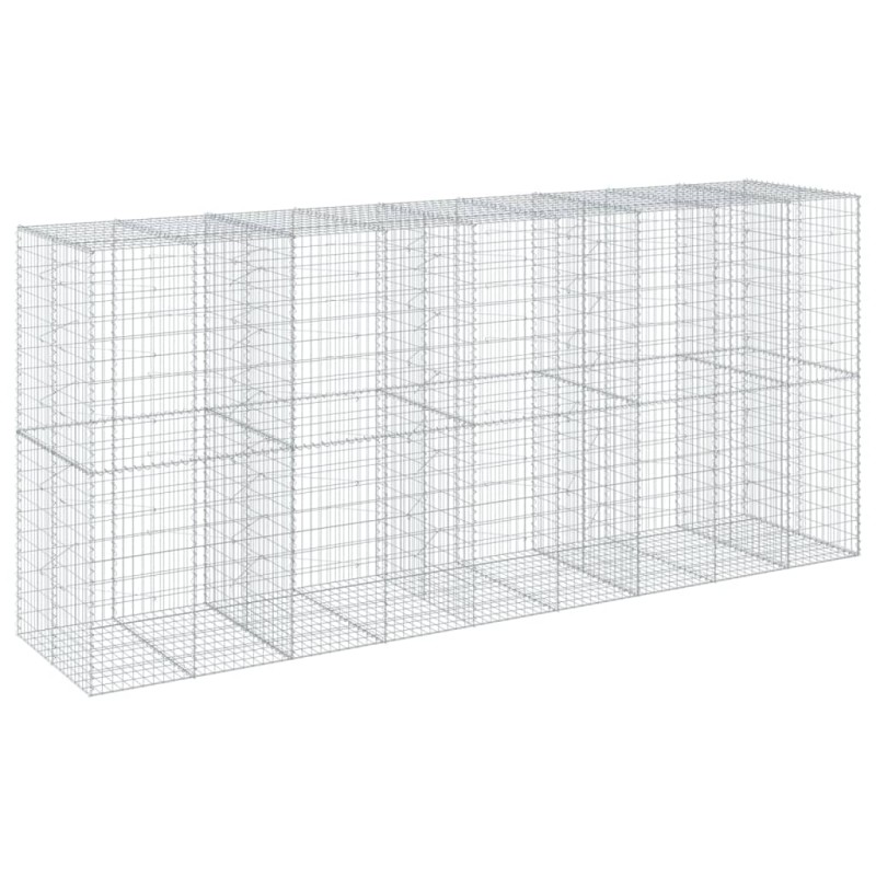 vidaXL Συρματοκιβώτιο με Κάλυμμα 450x100x200εκ από Γαλβανισμένο Χάλυβα