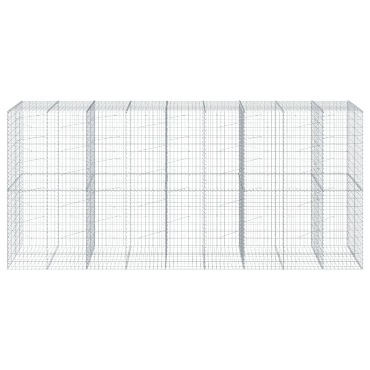 vidaXL Συρματοκιβώτιο με Κάλυμμα 450x100x200εκ από Γαλβανισμένο Χάλυβα