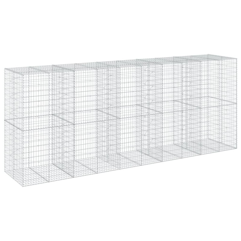 vidaXL Συρματοκιβώτιο με Κάλυμμα 500x100x200εκ από Γαλβανισμένο Χάλυβα
