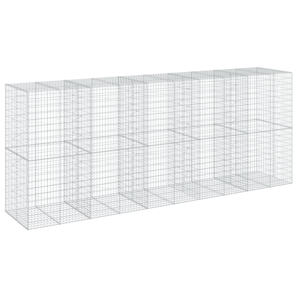 vidaXL Συρματοκιβώτιο με Κάλυμμα 500x100x200εκ από Γαλβανισμένο Χάλυβα