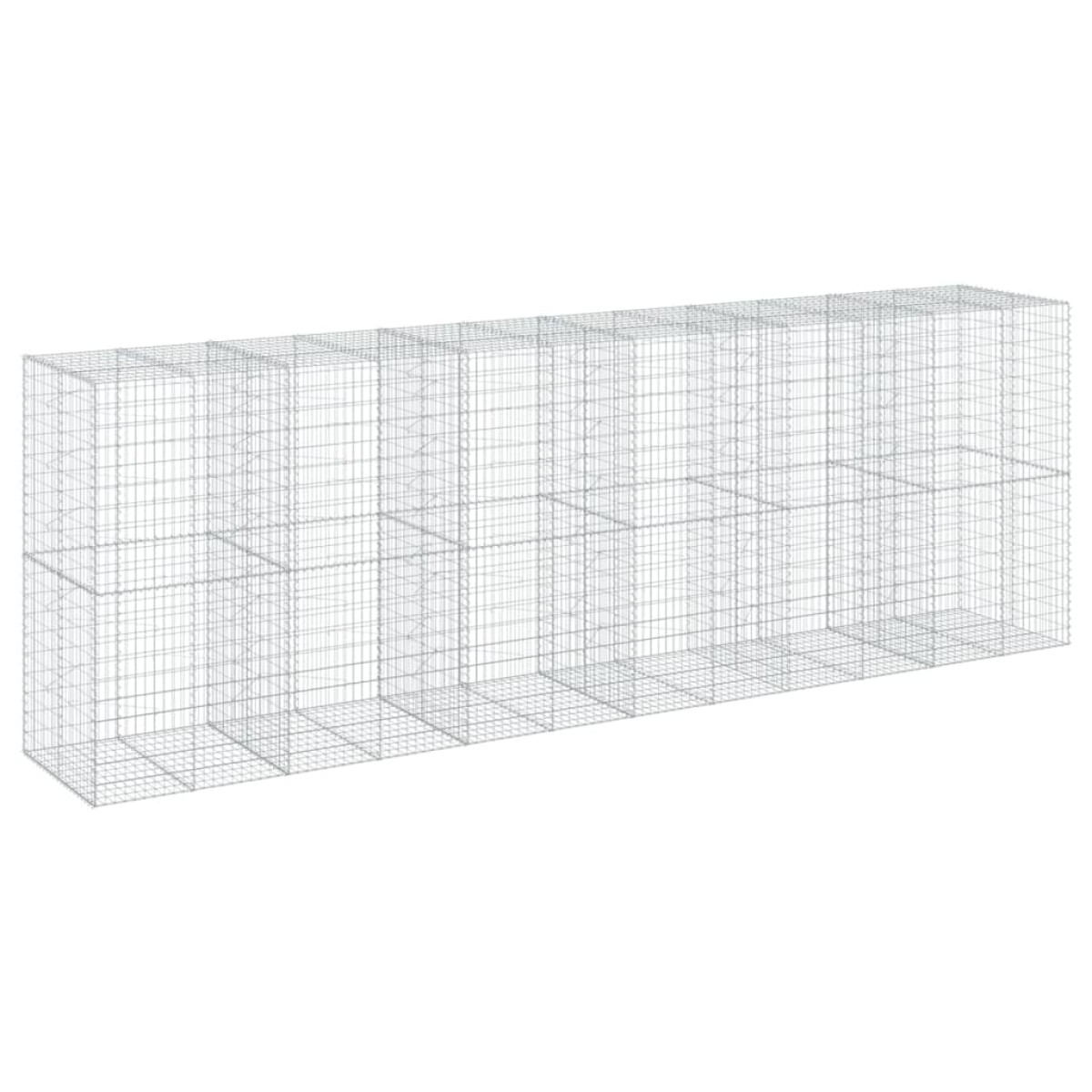 vidaXL Συρματοκιβώτιο με Κάλυμμα 600x100x200εκ από Γαλβανισμένο Χάλυβα