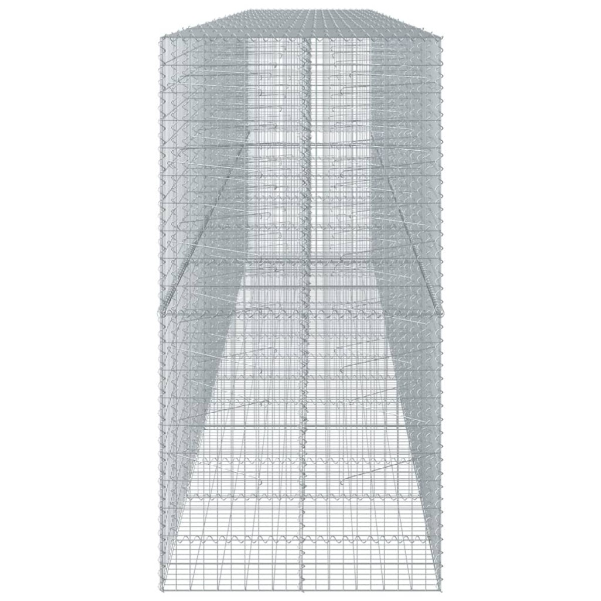 vidaXL Συρματοκιβώτιο με Κάλυμμα 700x100x200εκ από Γαλβανισμένο Χάλυβα