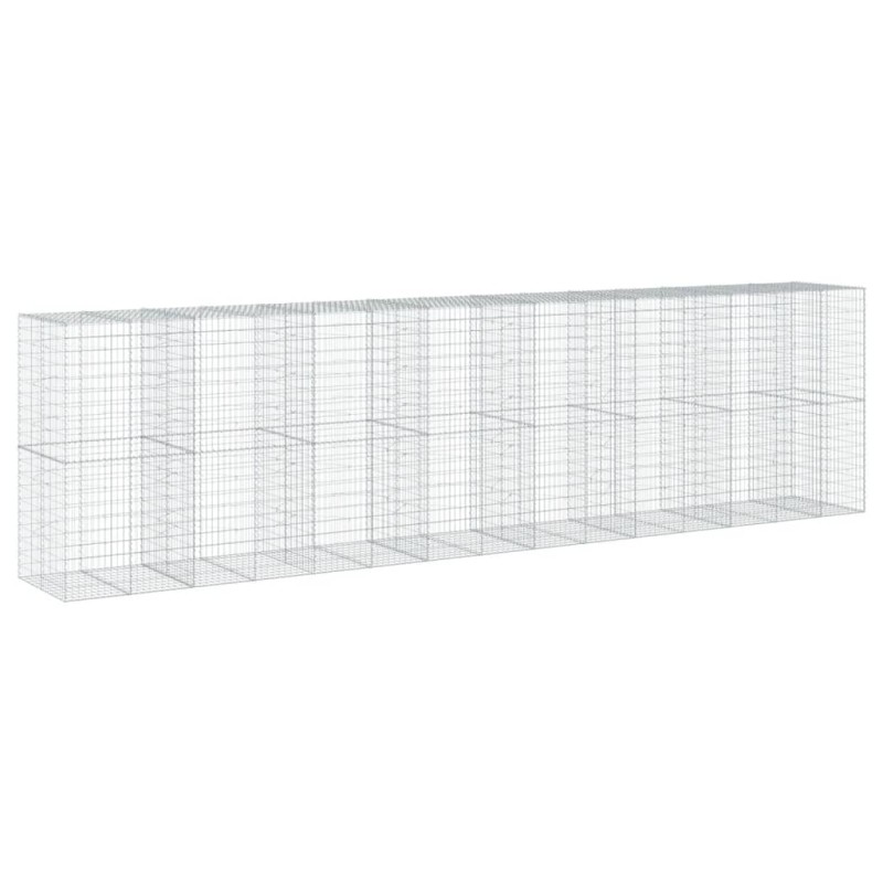 vidaXL Συρματοκιβώτιο με Κάλυμμα 750x100x200εκ από Γαλβανισμένο Χάλυβα