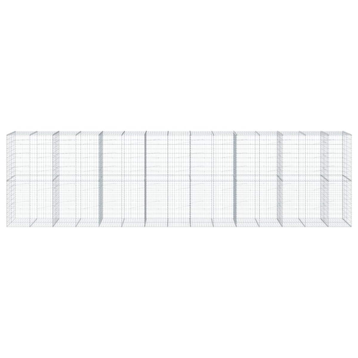vidaXL Συρματοκιβώτιο με Κάλυμμα 750x100x200εκ από Γαλβανισμένο Χάλυβα