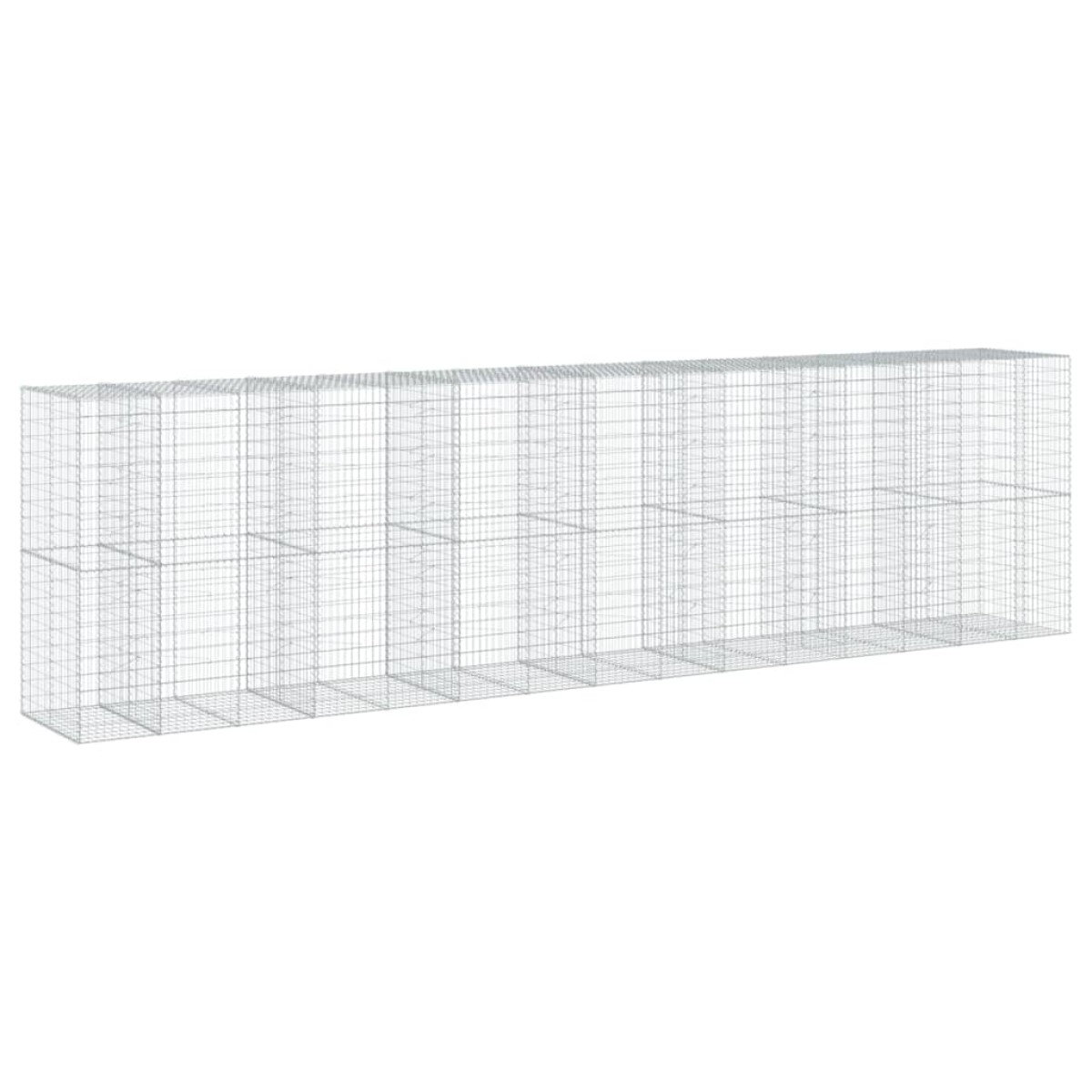 vidaXL Συρματοκιβώτιο με Κάλυμμα 750x100x200εκ από Γαλβανισμένο Χάλυβα