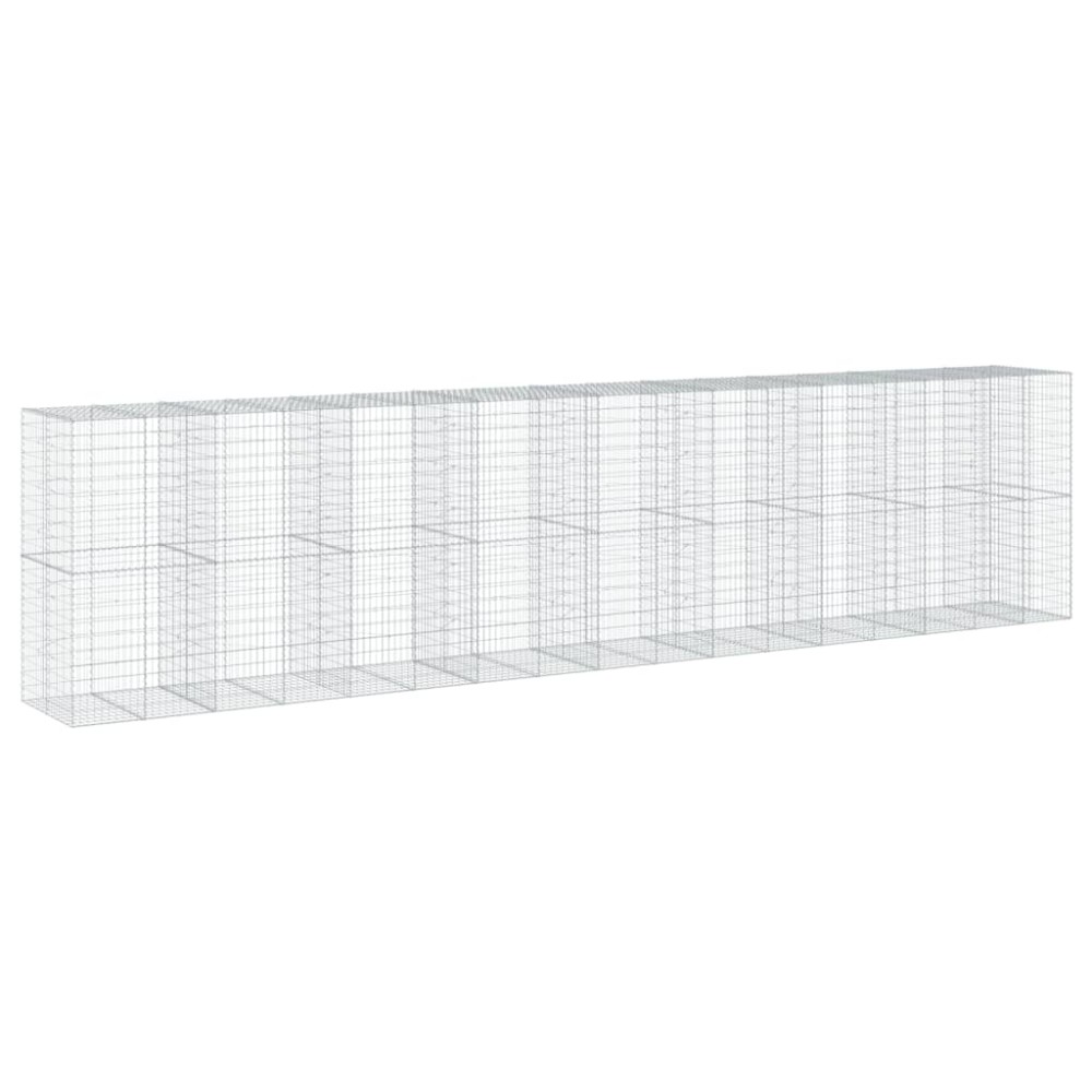 vidaXL Συρματοκιβώτιο με Κάλυμμα 850x100x200εκ από Γαλβανισμένο Χάλυβα