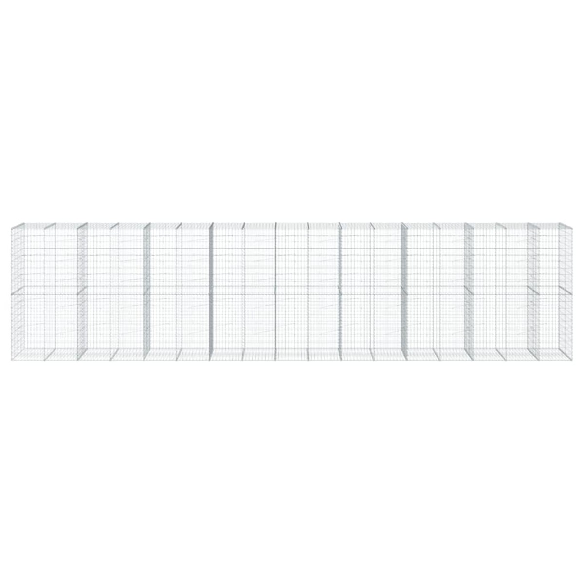 vidaXL Συρματοκιβώτιο με Κάλυμμα 850x100x200εκ από Γαλβανισμένο Χάλυβα