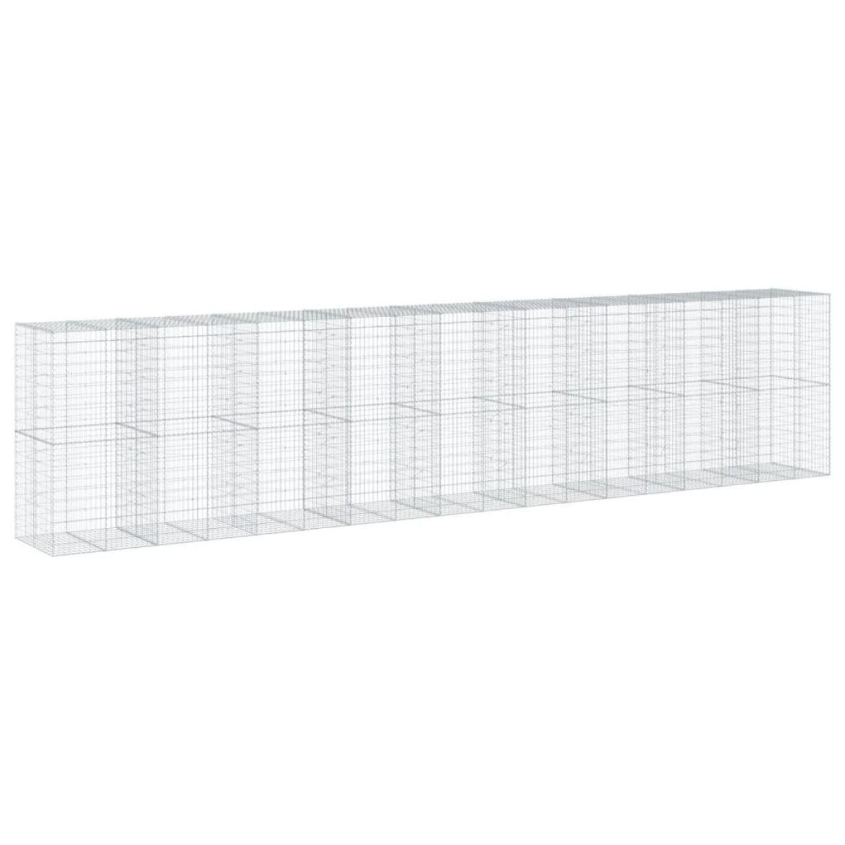vidaXL Συρματοκιβώτιο με Κάλυμμα 900x100x200εκ από Γαλβανισμένο Χάλυβα