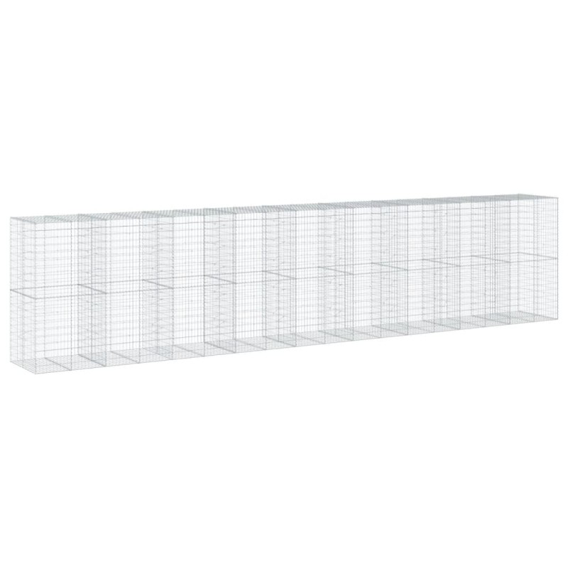 vidaXL Συρματοκιβώτιο με Κάλυμμα 900x100x200εκ από Γαλβανισμένο Χάλυβα