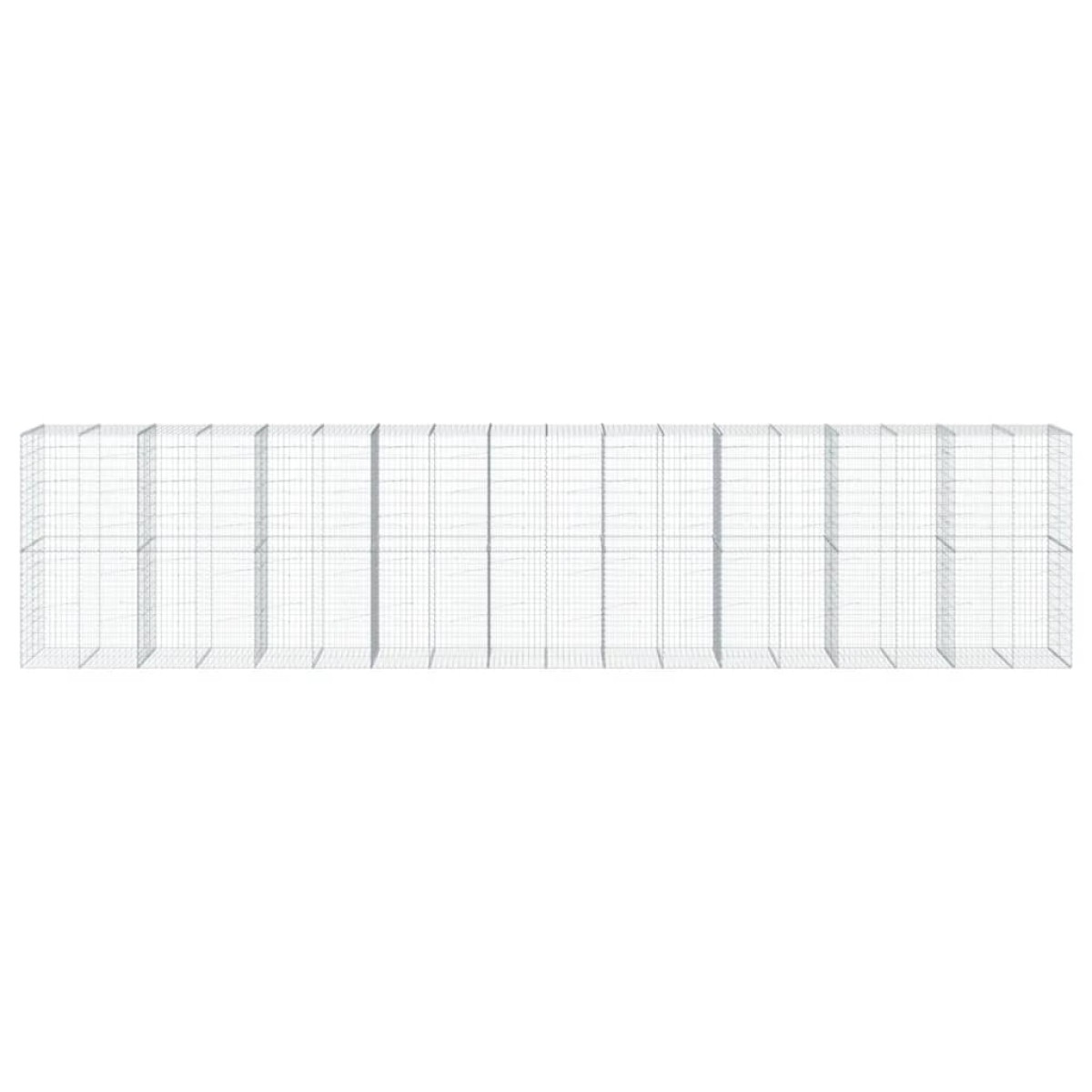 vidaXL Συρματοκιβώτιο με Κάλυμμα 900x100x200εκ από Γαλβανισμένο Χάλυβα