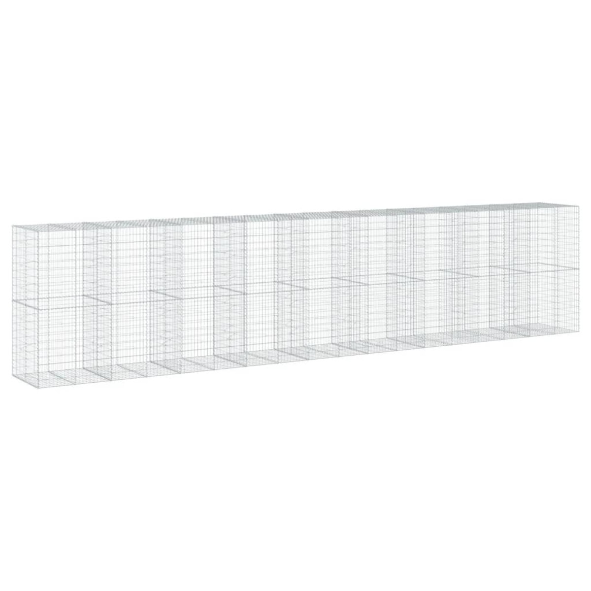 vidaXL Συρματοκιβώτιο με Κάλυμμα 900x100x200εκ από Γαλβανισμένο Χάλυβα