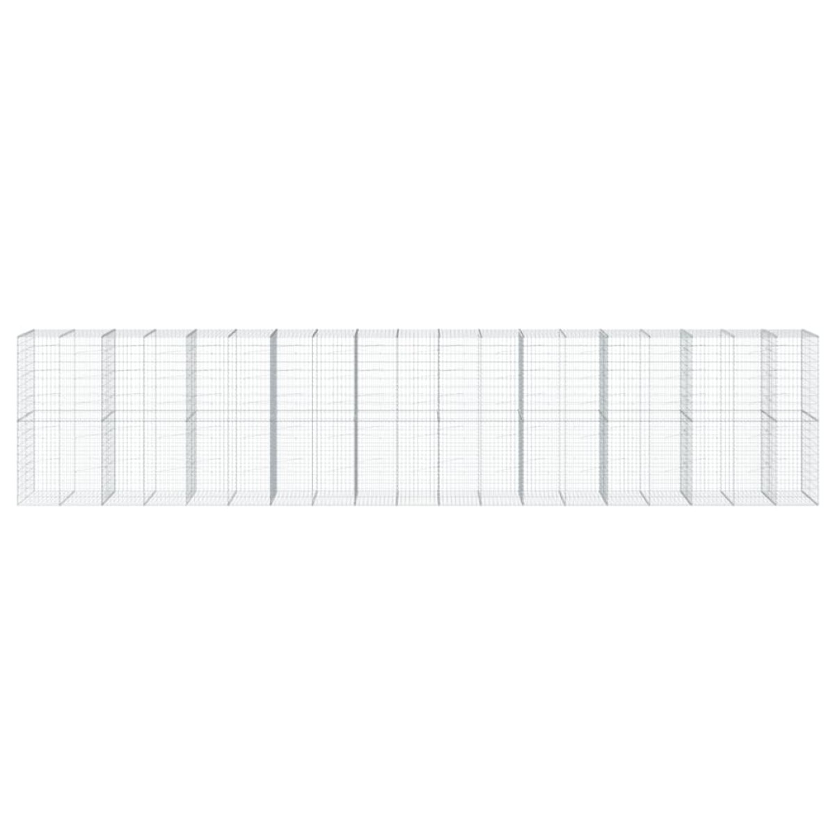 vidaXL Συρματοκιβώτιο με Κάλυμμα 950x100x200εκ από Γαλβανισμένο Χάλυβα