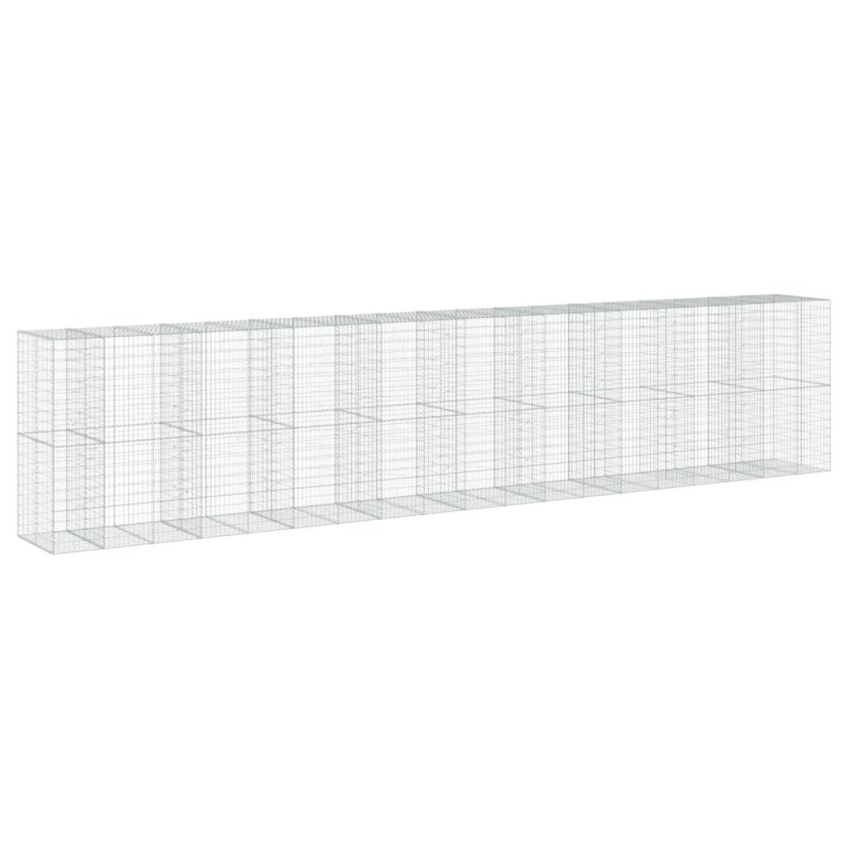 vidaXL Συρματοκιβώτιο με Κάλυμμα 950x100x200εκ από Γαλβανισμένο Χάλυβα