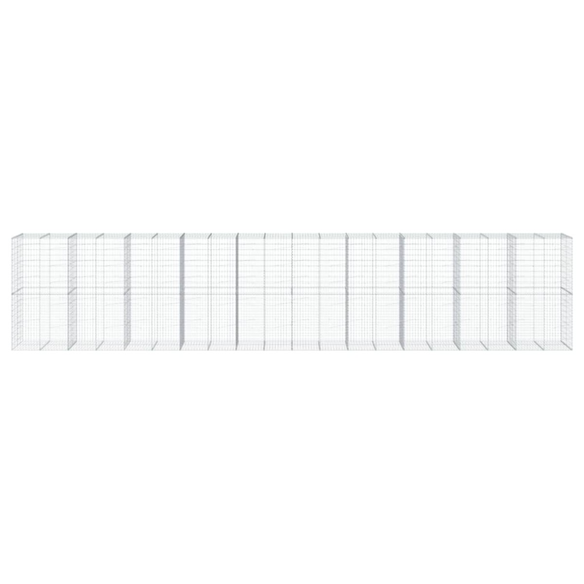 vidaXL Συρματοκιβώτιο με Κάλυμμα 1000x100x200 εκ. Γαλβανισμένο Χάλυβα