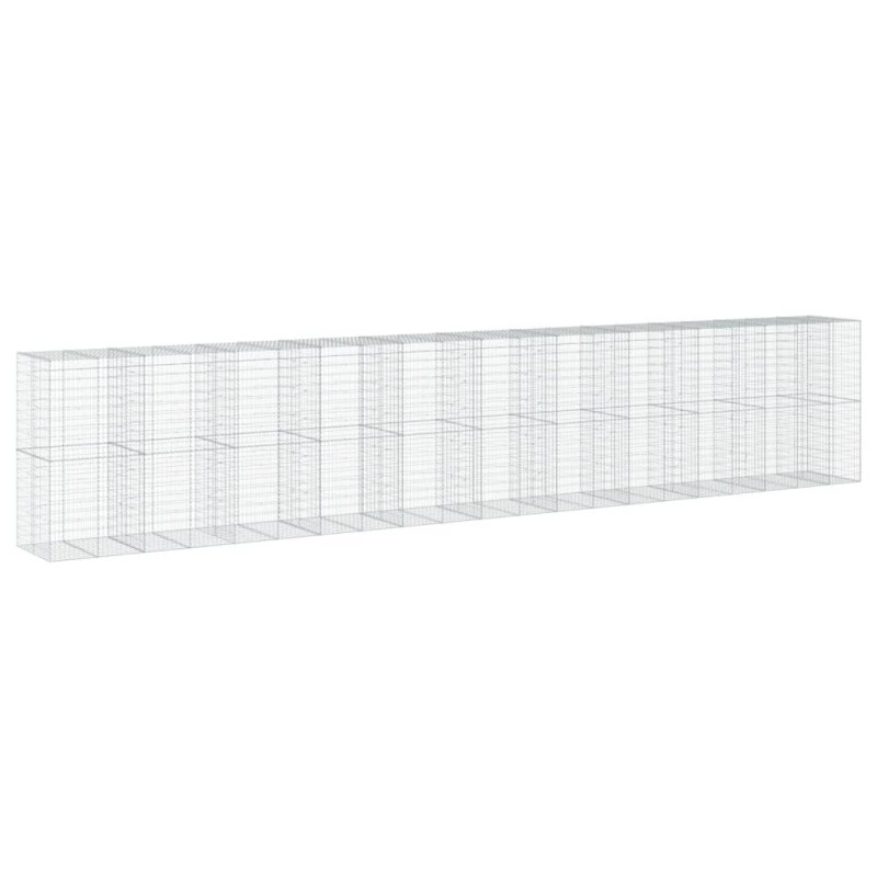 vidaXL Συρματοκιβώτιο με Κάλυμμα 1050x100x200 εκ. Γαλβανισμένο Χάλυβα