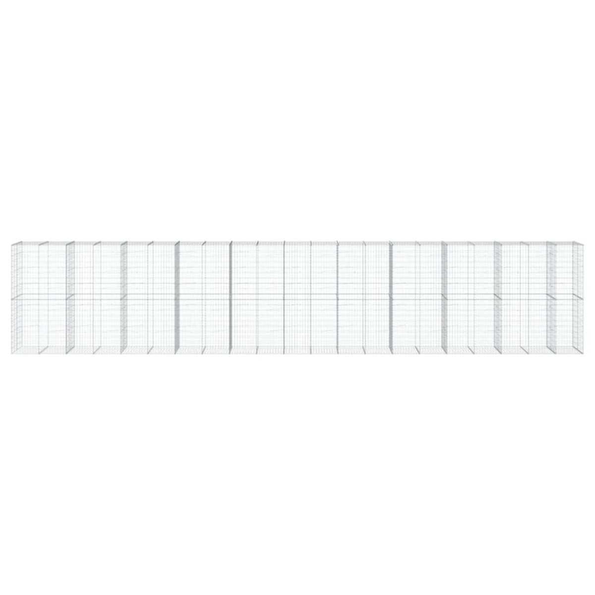 vidaXL Συρματοκιβώτιο με Κάλυμμα 1050x100x200 εκ. Γαλβανισμένο Χάλυβα