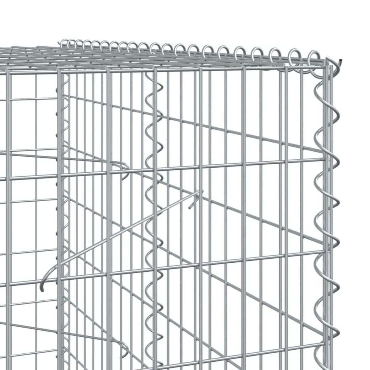 vidaXL Συρματοκιβώτιο με Κάλυμμα 1050x100x200 εκ. Γαλβανισμένο Χάλυβα