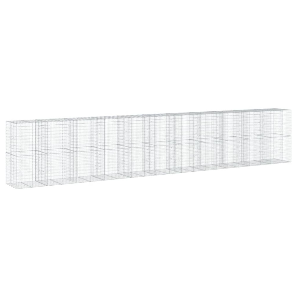 vidaXL Συρματοκιβώτιο με Κάλυμμα 1100x100x200 εκ. Γαλβανισμένο Χάλυβα