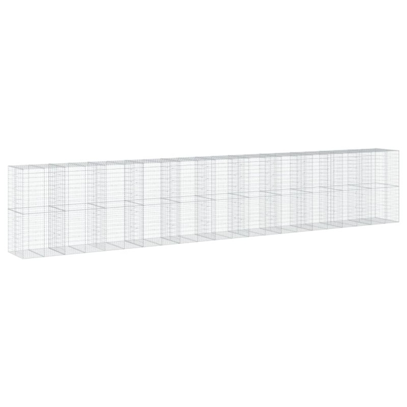 vidaXL Συρματοκιβώτιο με Κάλυμμα 1100x100x200 εκ. Γαλβανισμένο Χάλυβα