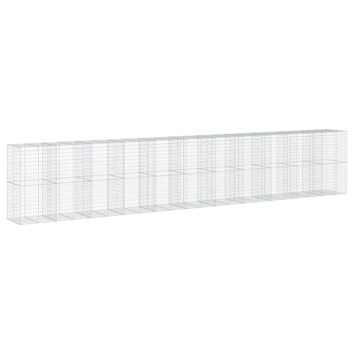 vidaXL Συρματοκιβώτιο με Κάλυμμα 1100x100x200 εκ. Γαλβανισμένο Χάλυβα
