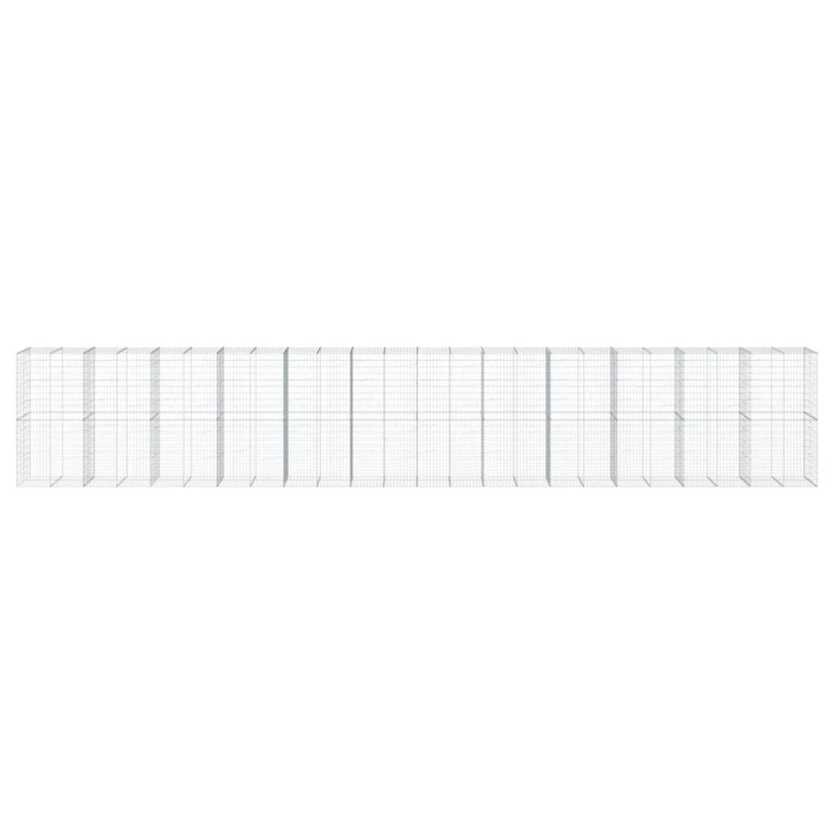 vidaXL Συρματοκιβώτιο με Κάλυμμα 1200x100x200εκ. Γαλβανισμένο Χάλυβα