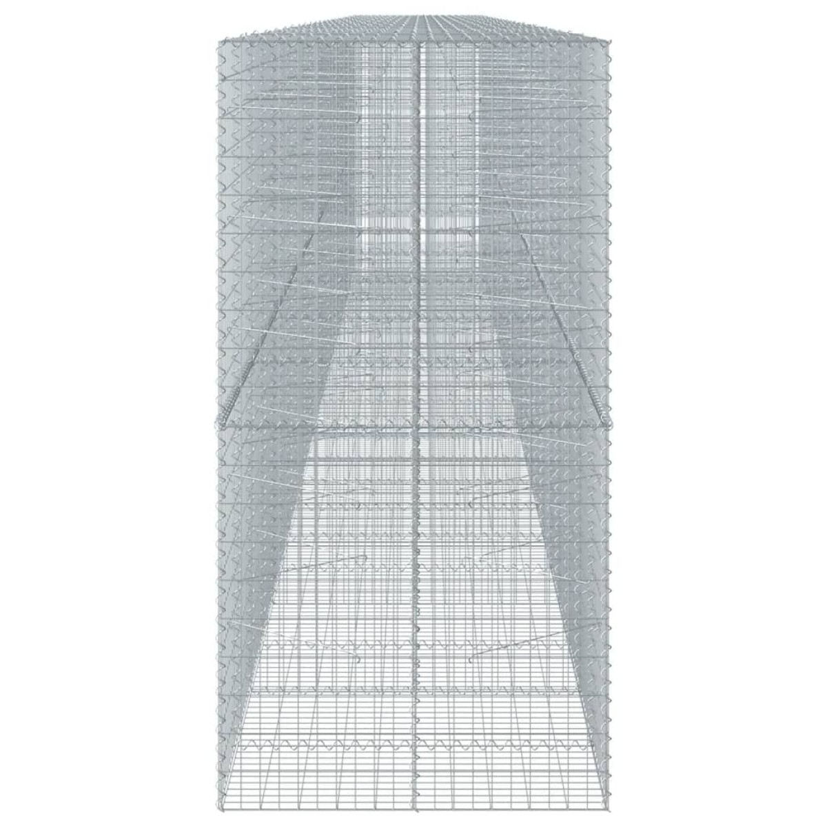vidaXL Συρματοκιβώτιο με Κάλυμμα 1200x100x200εκ. Γαλβανισμένο Χάλυβα