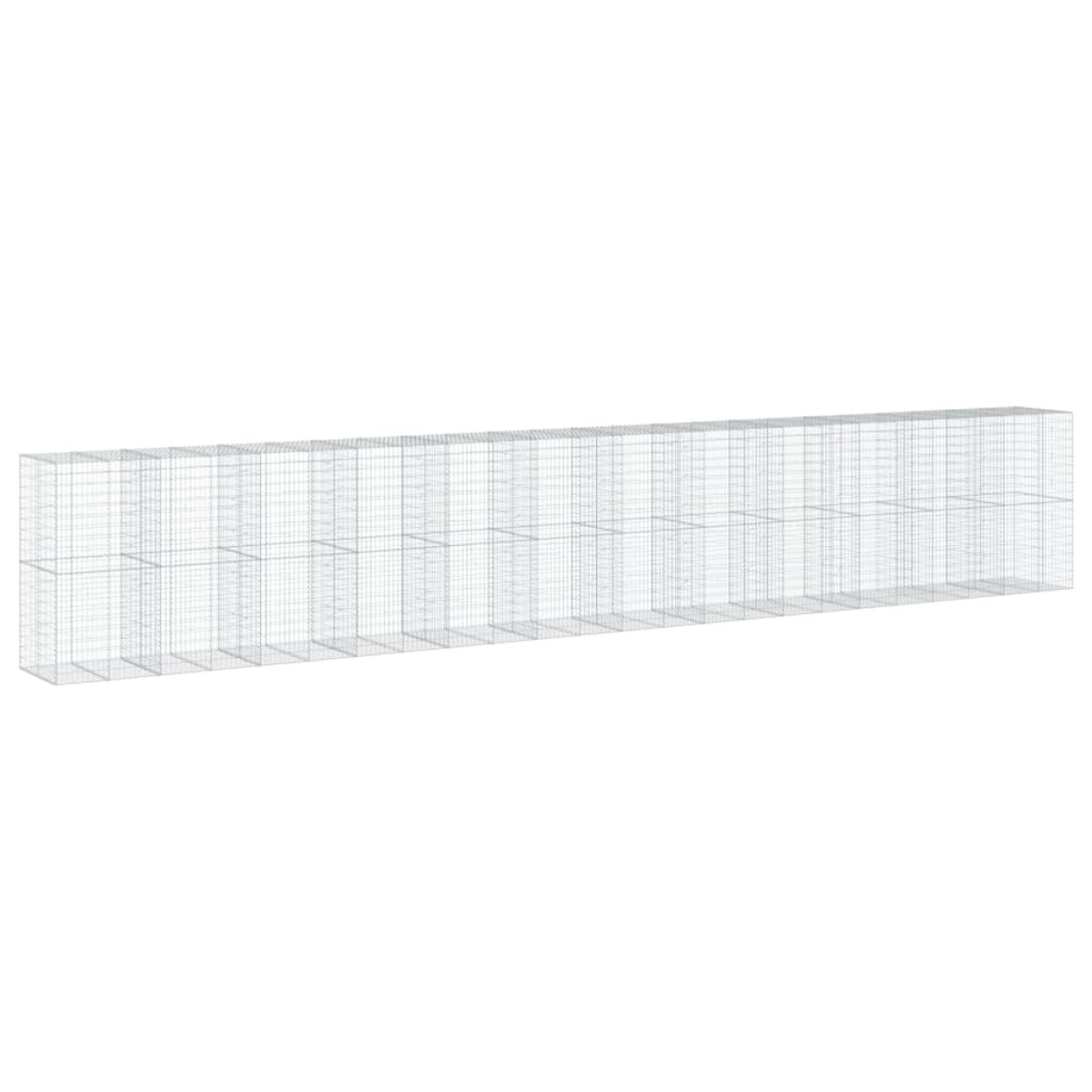 vidaXL Συρματοκιβώτιο με Κάλυμμα 1200x100x200εκ. Γαλβανισμένο Χάλυβα