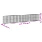 vidaXL Συρματοκιβώτιο με Κάλυμμα 1200x100x200εκ. Γαλβανισμένο Χάλυβα