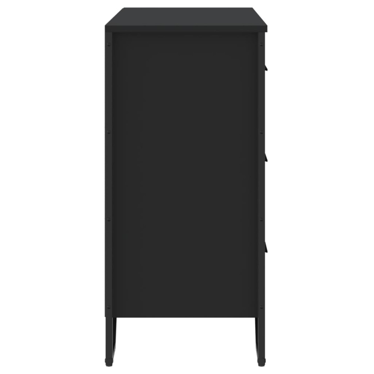 vidaXL Συρταριέρα Μαύρη 91x35,5x74,5 εκ. από Επεξεργασμένο Ξύλο