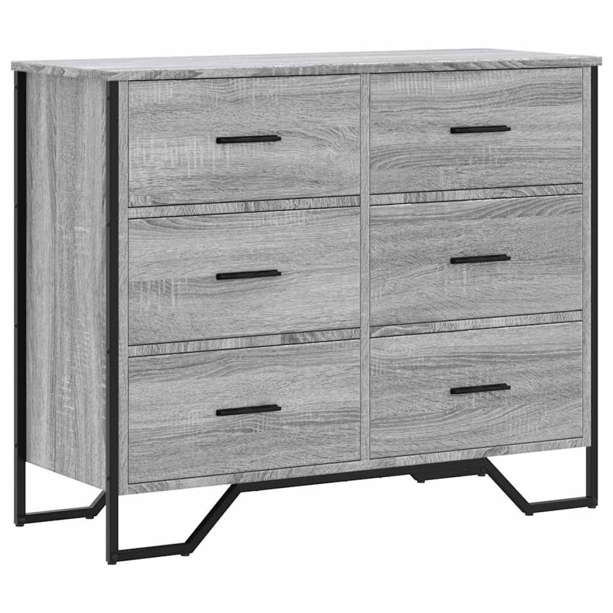 vidaXL Συρταριέρα Γκρι Sonoma 91x35,5x74,5 εκ. από Επεξεργ. Ξύλο