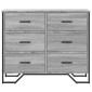 vidaXL Συρταριέρα Γκρι Sonoma 91x35,5x74,5 εκ. από Επεξεργ. Ξύλο