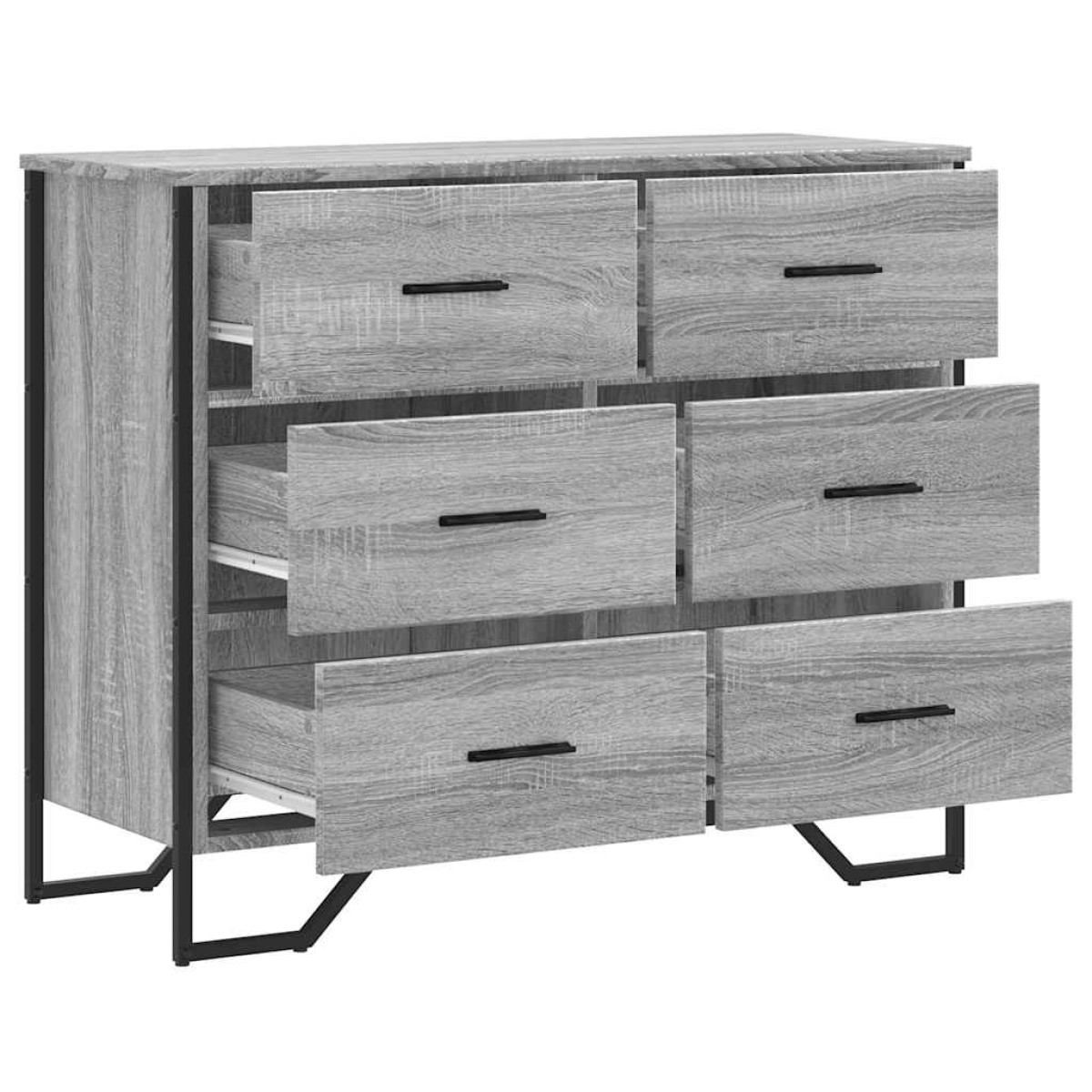 vidaXL Συρταριέρα Γκρι Sonoma 91x35,5x74,5 εκ. από Επεξεργ. Ξύλο