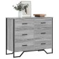 vidaXL Συρταριέρα Γκρι Sonoma 91x35,5x74,5 εκ. από Επεξεργ. Ξύλο