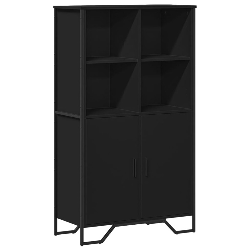 vidaXL Ντουλάπι Μαύρο 79,5x35,5x137,5 εκ. Επεξεργασμένο Ξύλο