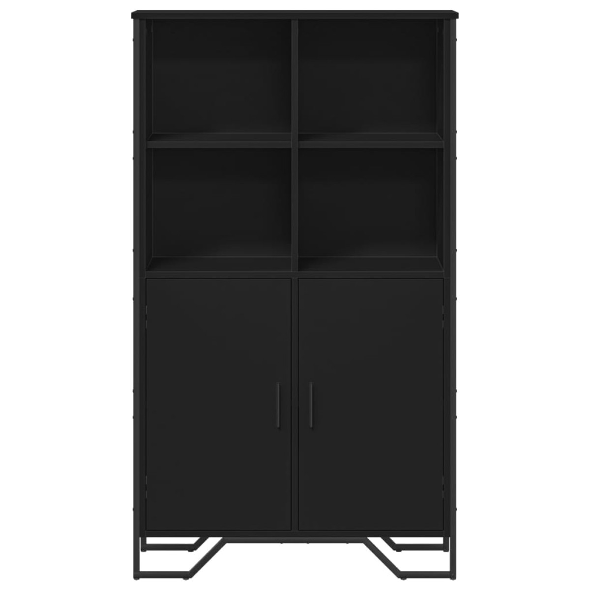vidaXL Ντουλάπι Μαύρο 79,5x35,5x137,5 εκ. Επεξεργασμένο Ξύλο