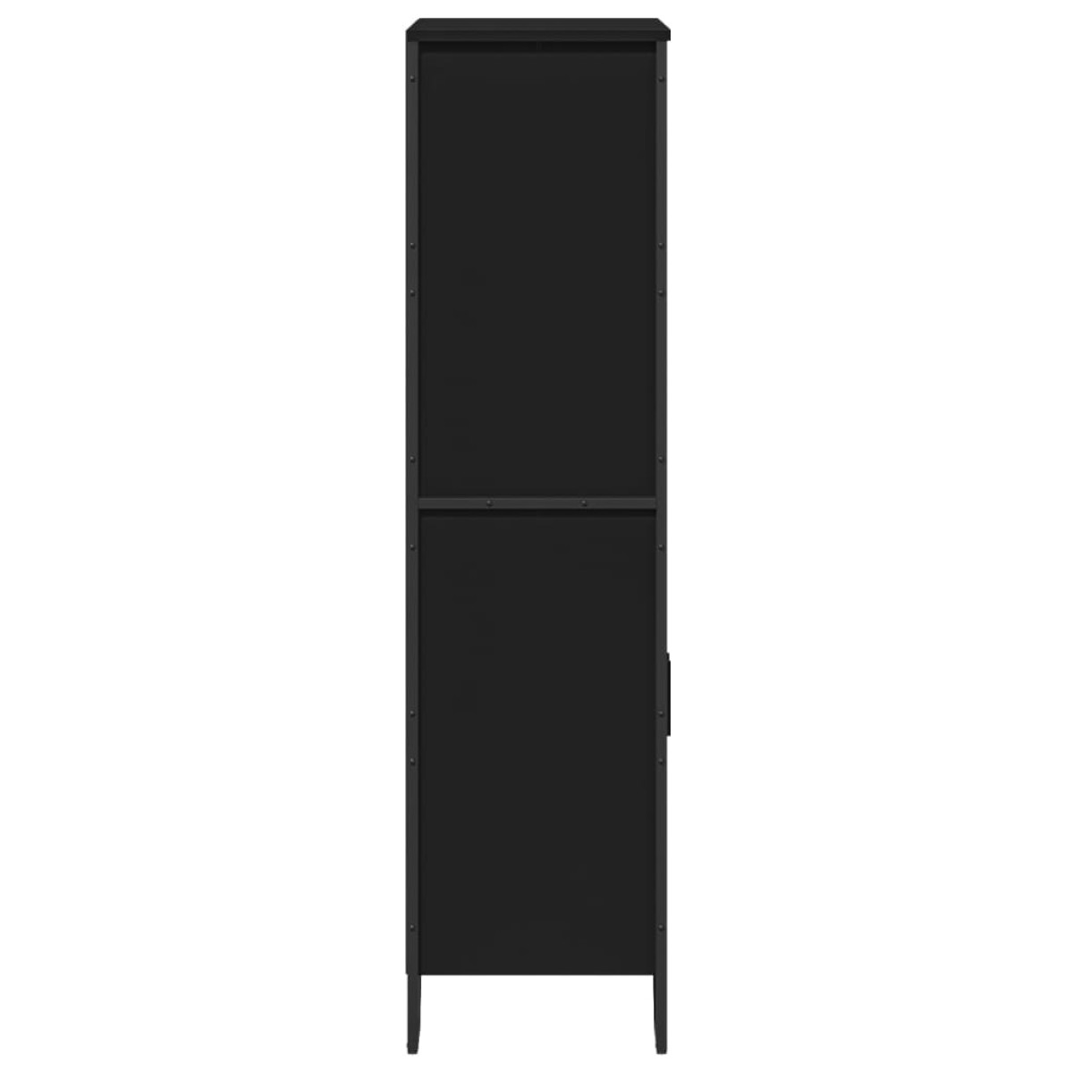 vidaXL Ντουλάπι Μαύρο 79,5x35,5x137,5 εκ. Επεξεργασμένο Ξύλο