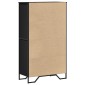 vidaXL Ντουλάπι Μαύρο 79,5x35,5x137,5 εκ. Επεξεργασμένο Ξύλο