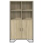 vidaXL Ντουλάπι Sonoma Δρυς 79,5x35,5x137,5 εκ. Επεξεργασμένο Ξύλο