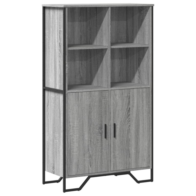 vidaXL Ντουλάπι Γκρι Sonoma 79,5x35,5x137,5 εκ. Επεξεργασμένο Ξύλο